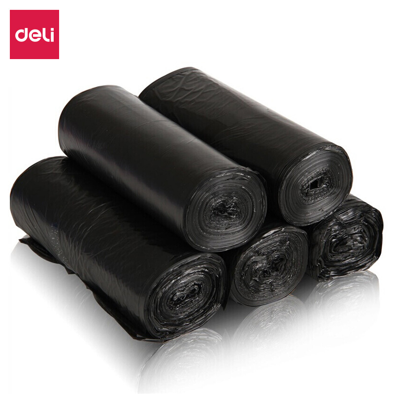得力(deli)5卷(150只)辦公生活垃圾袋45*55cm 垃圾分類 辦公用品